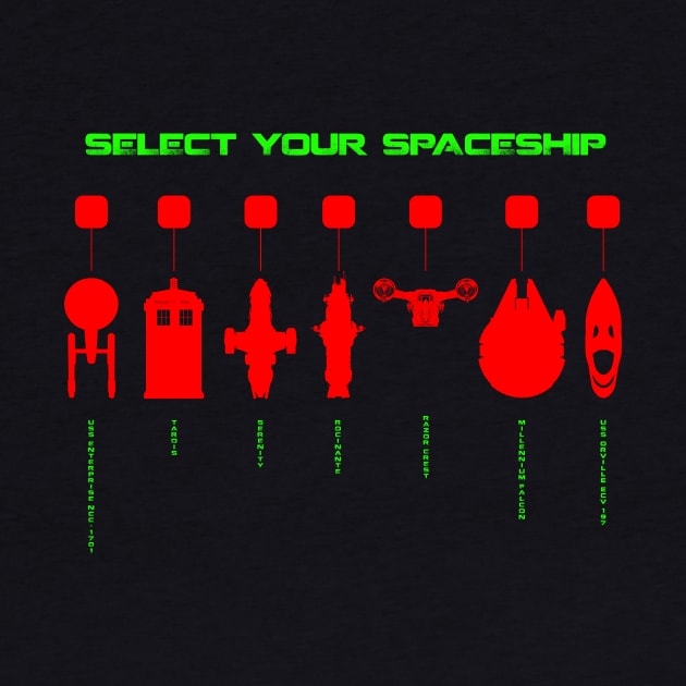 SELECT YOUR SPACESHIP by KARMADESIGNER T-SHIRT SHOP